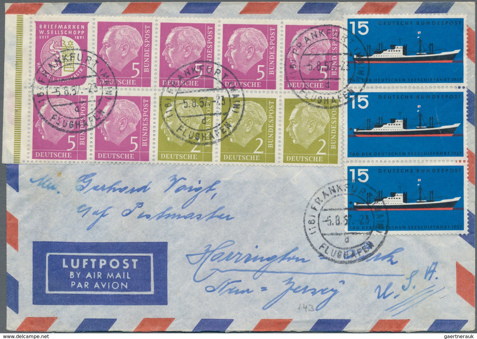 Bundesrepublik Deutschland: 1949/1959, Gehaltvolle Und Nahezu Komplette Sammlung Mit Frankaturen Von - Collections