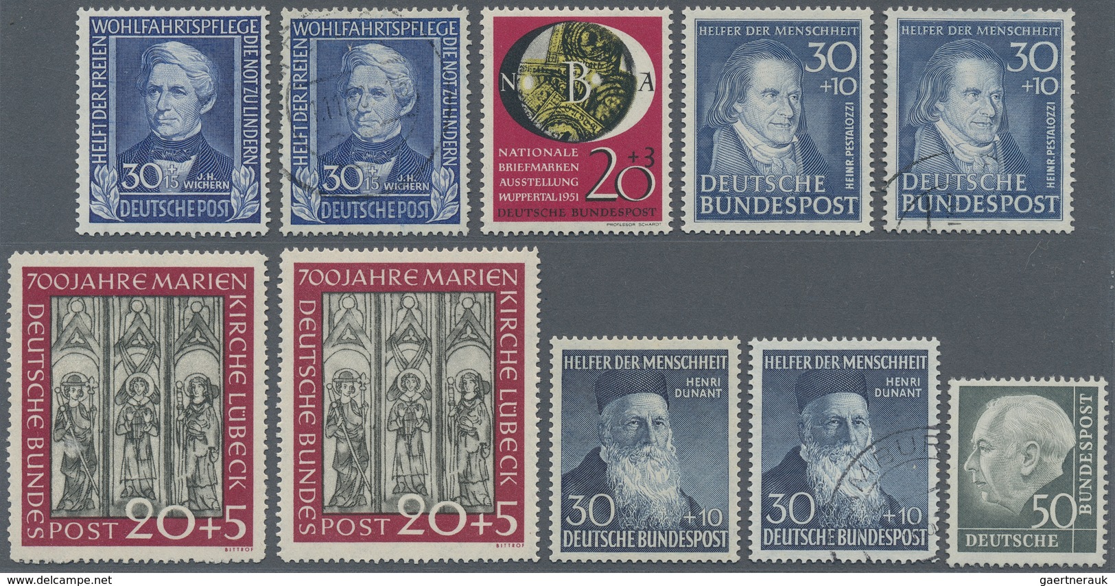 Bundesrepublik Deutschland: 1949/1965, Sammlung Fast Durchgängig Doppelt ** Und O Gesammelt Mit Viel - Sammlungen