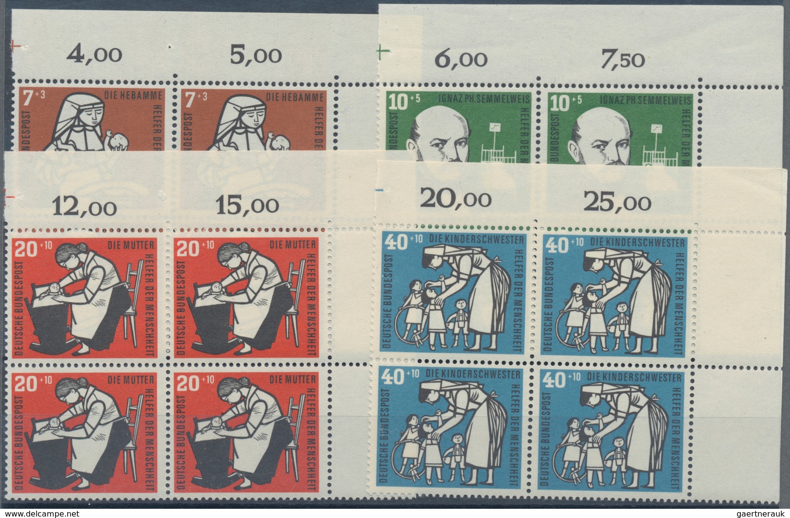 Bundesrepublik Deutschland: 1949/1970 (ca.), Partie Auf Steckkarten, Dabei Bessere Anfangsausgaben, - Collections