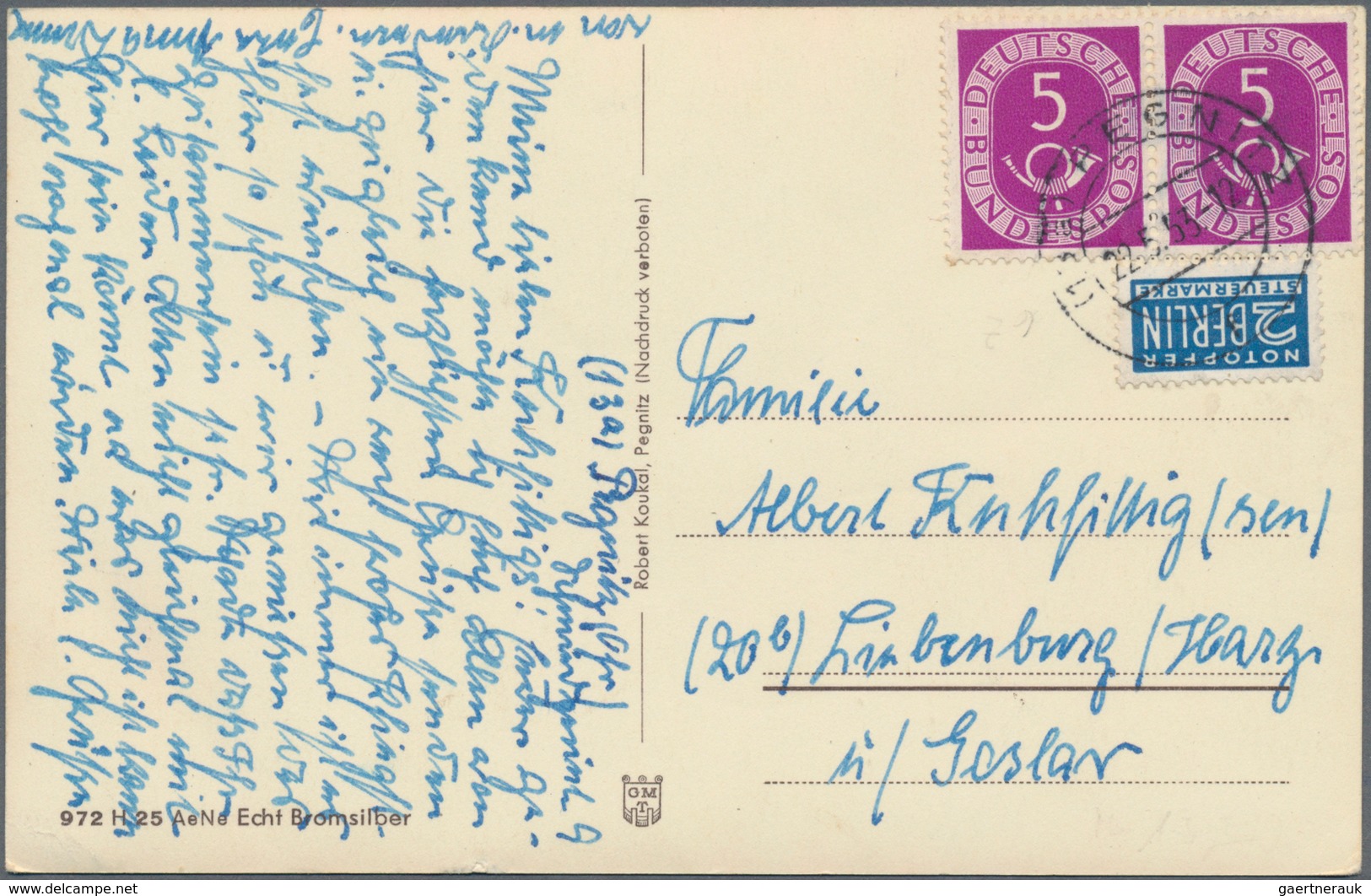 Bundesrepublik Deutschland: 1949/59 (ca). Lot Von Etwa 373 Belegen Mit Briefen Und Einigen Ganzsache - Collections