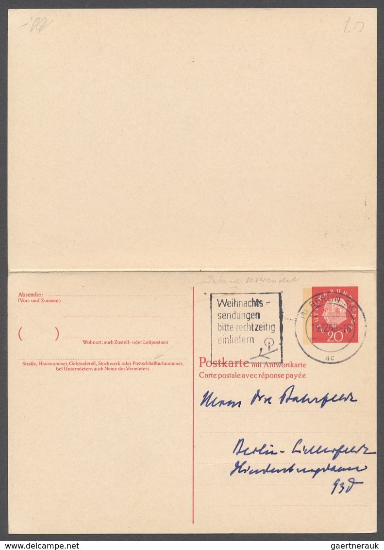 Bundesrepublik Deutschland: 1950/97, Interessanter Posten Mit 233 Ganzsachen, Darunter Spitzenstücke - Collections