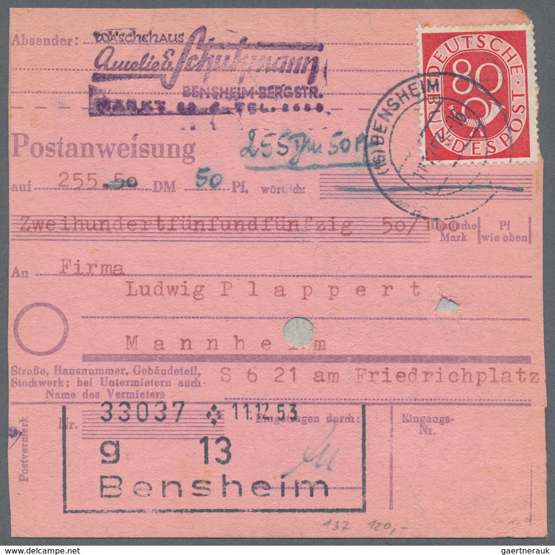 Bundesrepublik Deutschland: 1951/1954, Interessante Sammlung Von 90 Briefen, Ausschließlich Mit Post - Collections