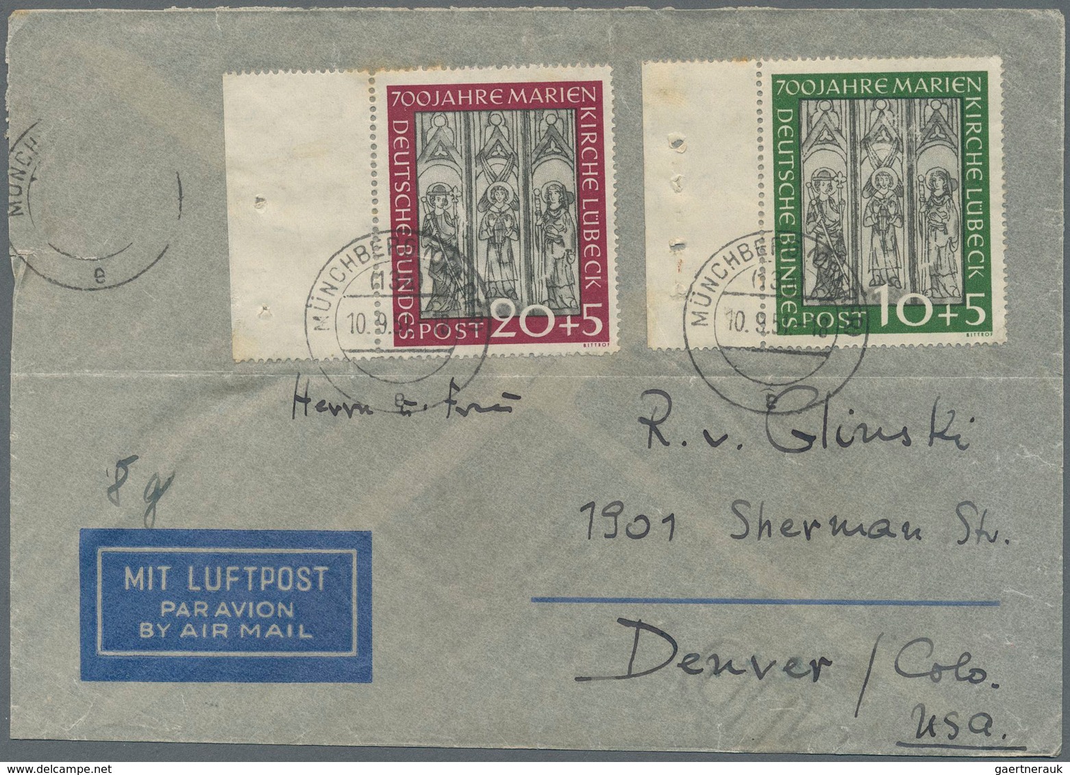 Bundesrepublik Deutschland: 1951/1960, Partie Von 23 Briefen/Karten Mit Sondermarken-Frankaturen (te - Sammlungen