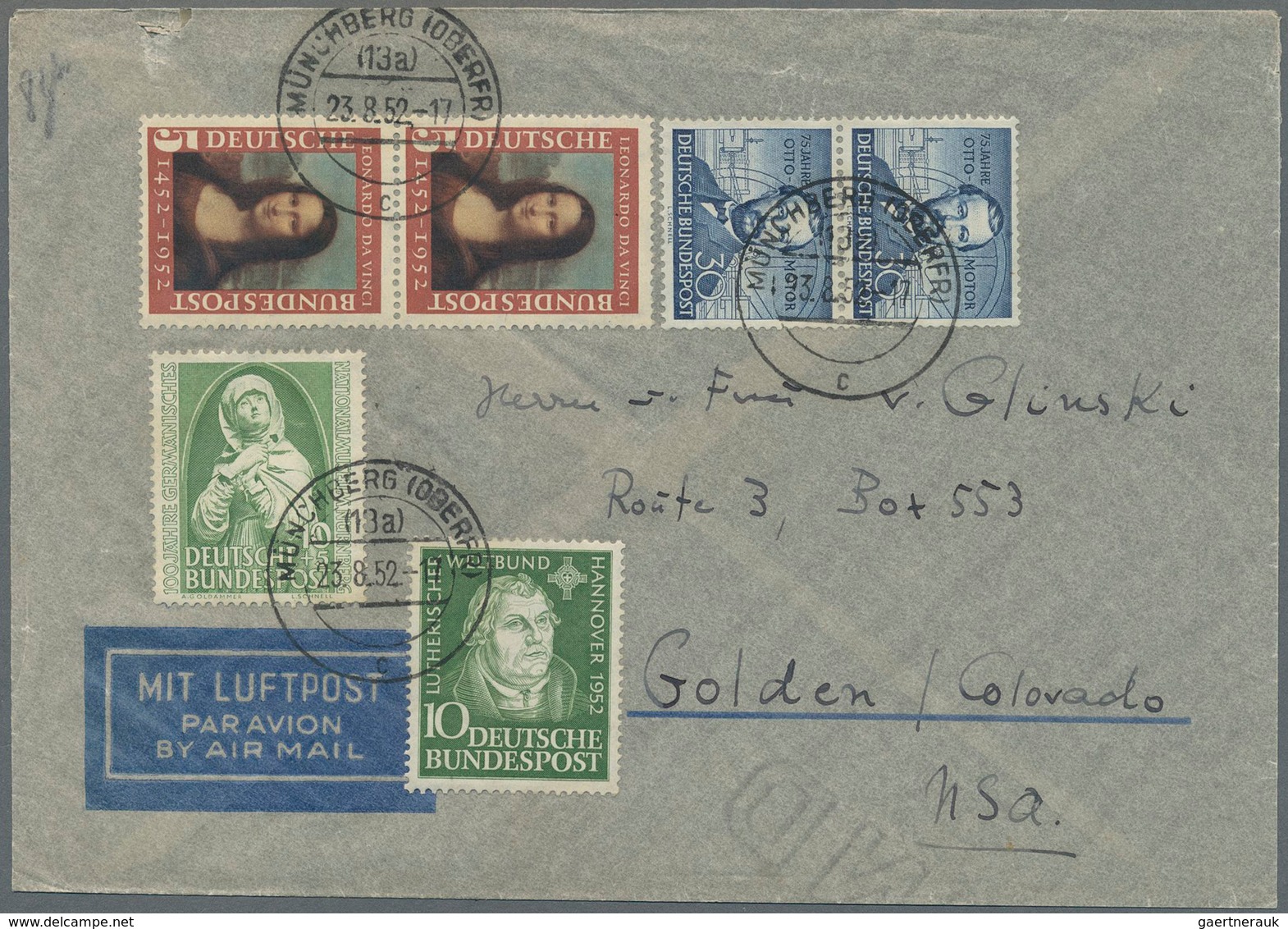 Bundesrepublik Deutschland: 1952/1961, Partie Von 25 Briefen/Karten Mit Sondermarken-Frankaturen (te - Sammlungen