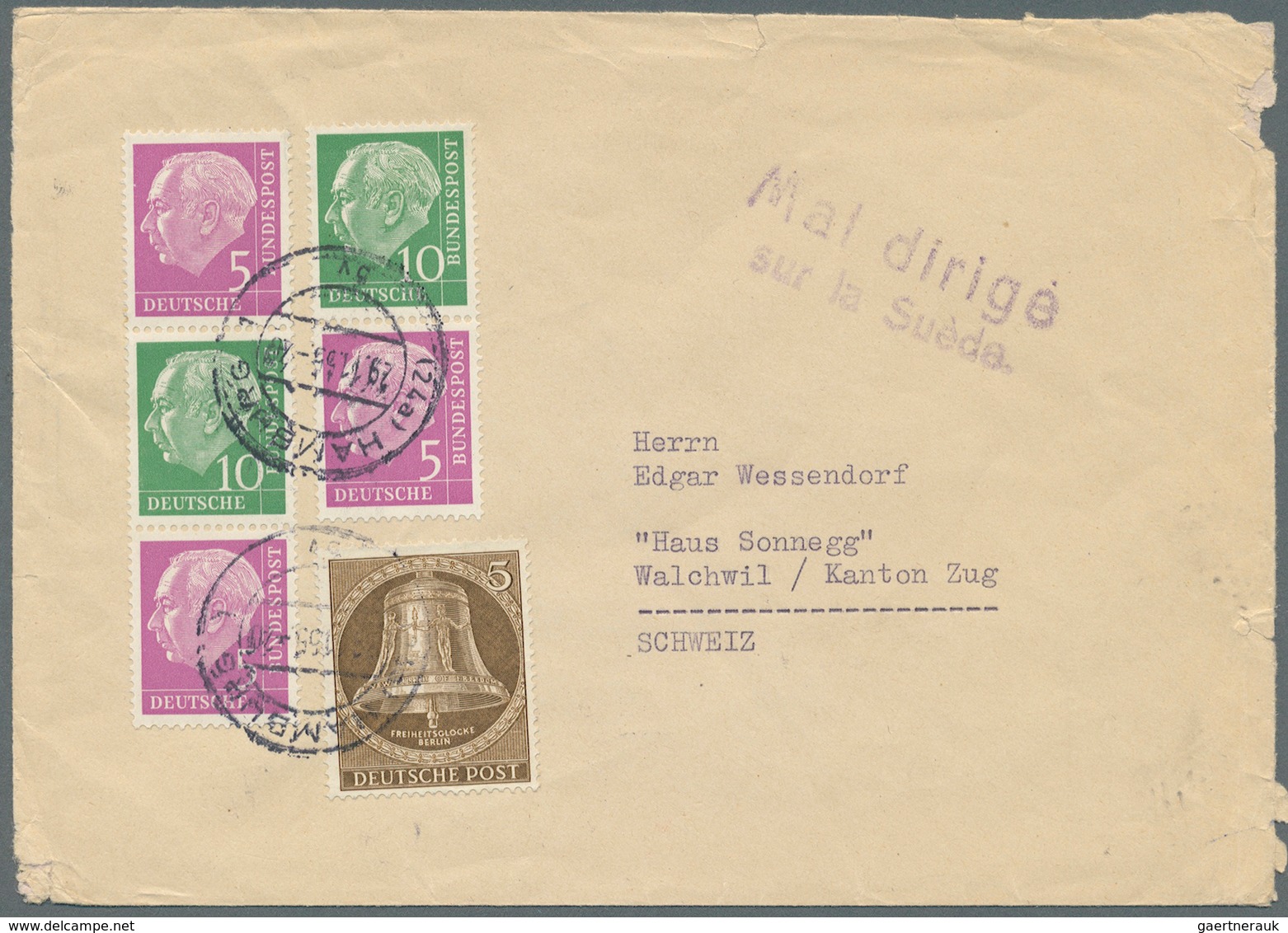 Bundesrepublik Deutschland: 1953/1980, 48 Interessante Belege Mit Freimarkenfrankaturen, Besonderhei - Collections