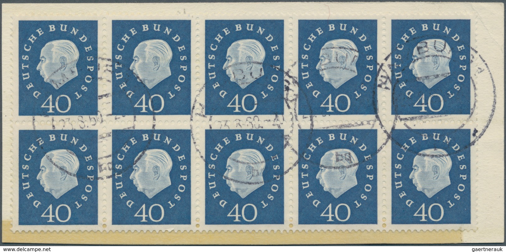 Bundesrepublik Deutschland: 1954/1959, Spezialpartie Heuss I/III, Dabei Rollenmarken Mit 10er- Und 1 - Collections