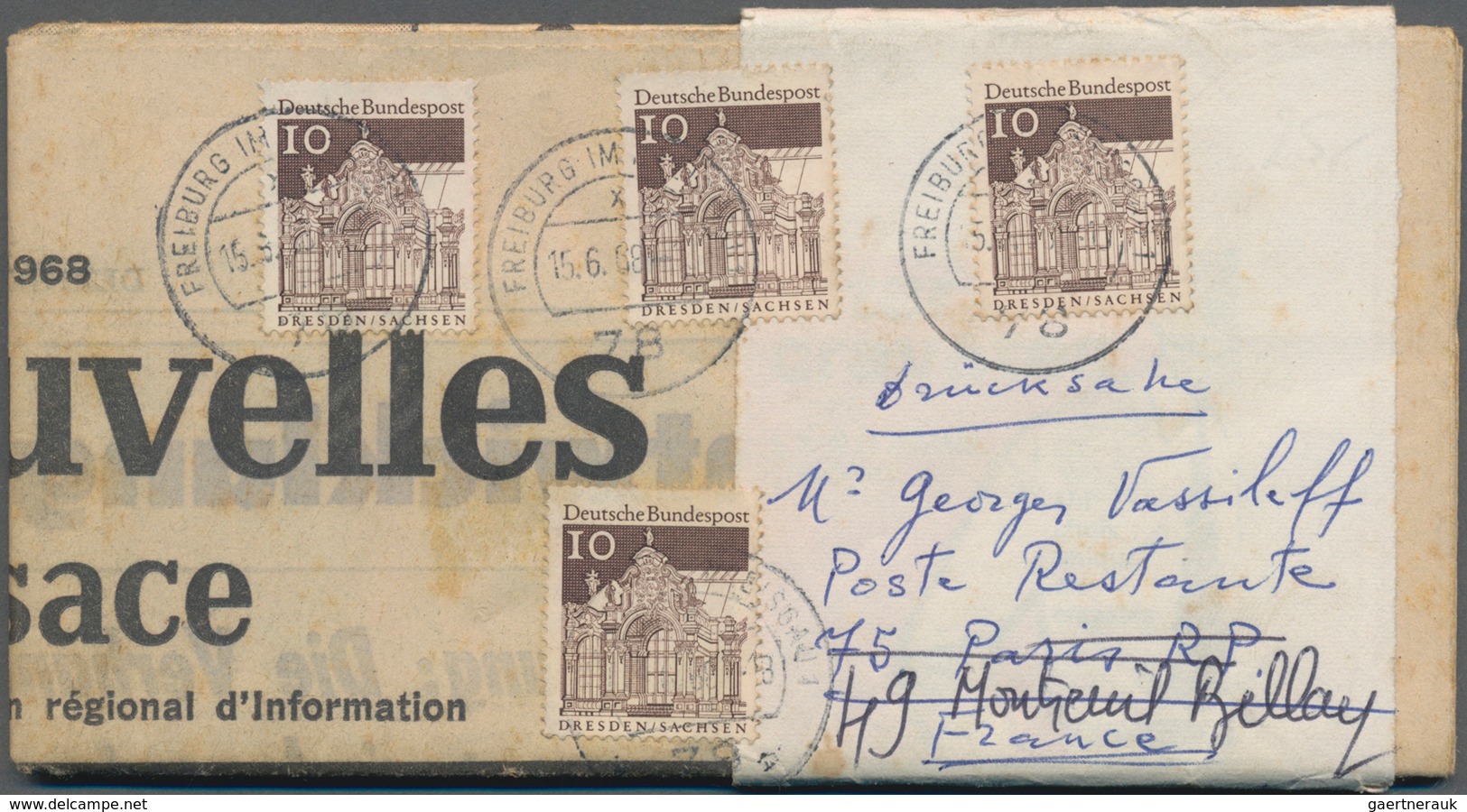 Bundesrepublik Deutschland: 1954/1969 (ca). Lot Von 466 Belegen Mit Briefen Und Postkarten (auch Bil - Collections