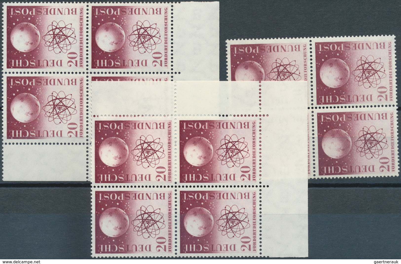 Bundesrepublik Deutschland: 1955, Forschungsförderung Per 112mal Postfrisch. MiNr. 214, 1.344,- €. - Collections