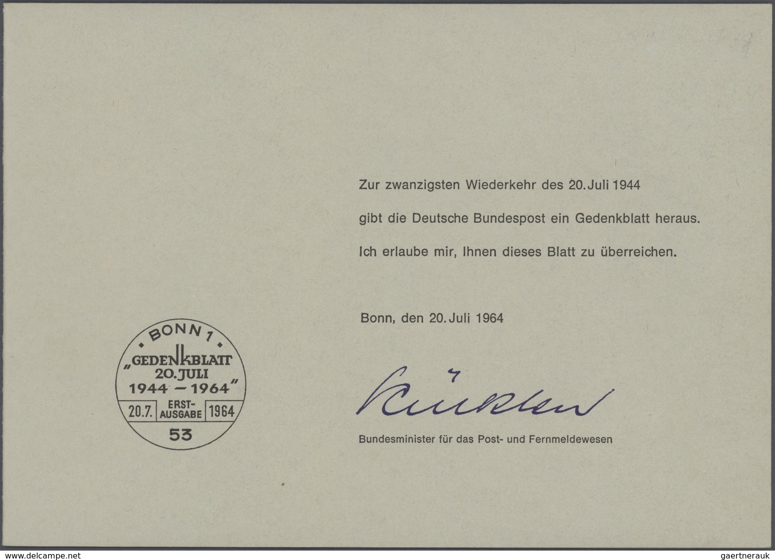 Bundesrepublik Deutschland: 1958/1997, Umfassende Sammlung Von Ca. 910 Minister-Geschenkkarten (incl - Collections