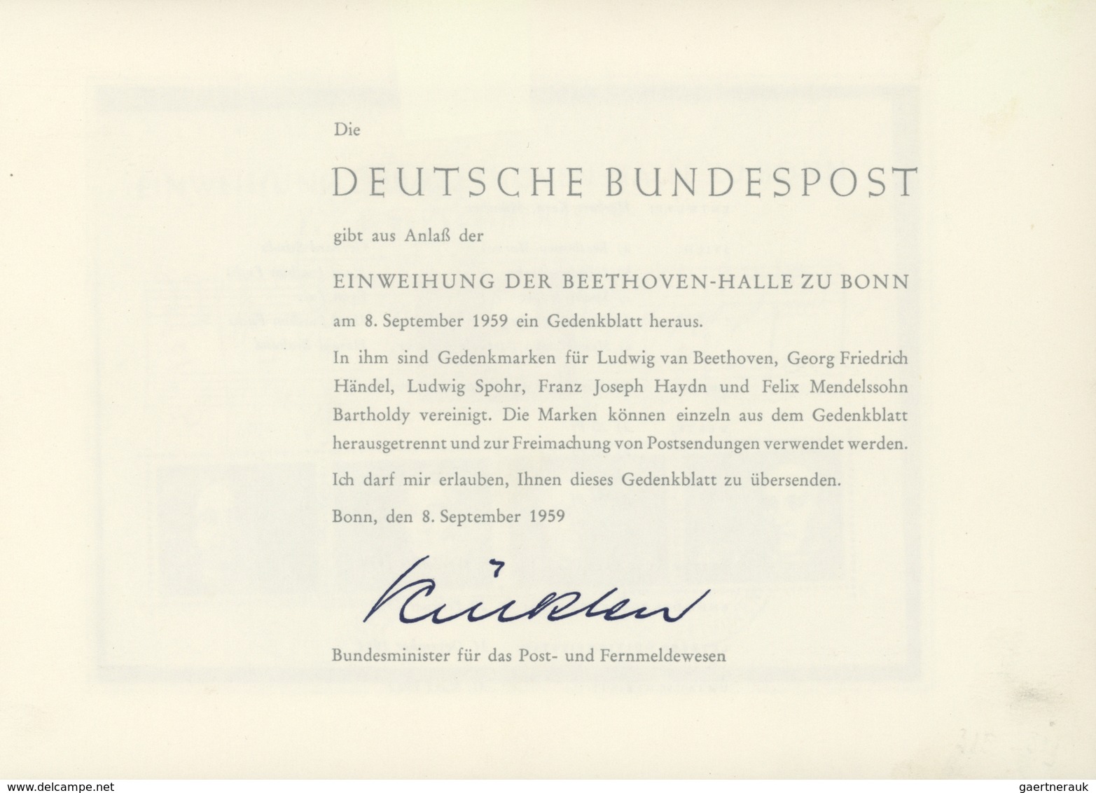 Bundesrepublik Deutschland: 1958/1997, Umfassende Sammlung Von Ca. 910 Minister-Geschenkkarten (incl - Sammlungen