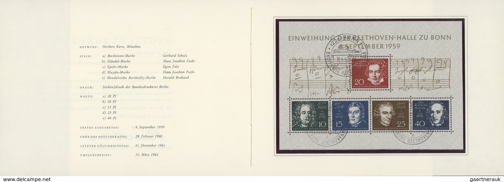 Bundesrepublik Deutschland: 1958/1997, Umfassende Sammlung Von Ca. 910 Minister-Geschenkkarten (incl - Sammlungen