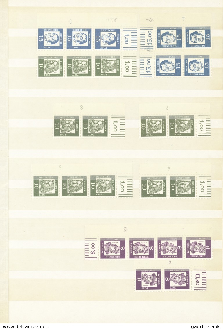 Bundesrepublik Deutschland: 1961/1965, Bedeutende Deutsche, Postfrische Sammlung Von 49 Verschiedene - Collections