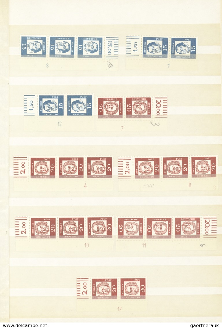 Bundesrepublik Deutschland: 1961/1965, Bedeutende Deutsche, Postfrische Sammlung Von 49 Verschiedene - Collections