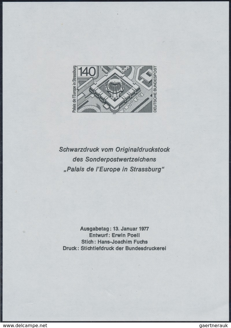 Bundesrepublik Deutschland: 1976/79, Partie Amtliche Schwarzdrucke Aus Jahrbüchern Wie Folgt: 1x SD - Sammlungen