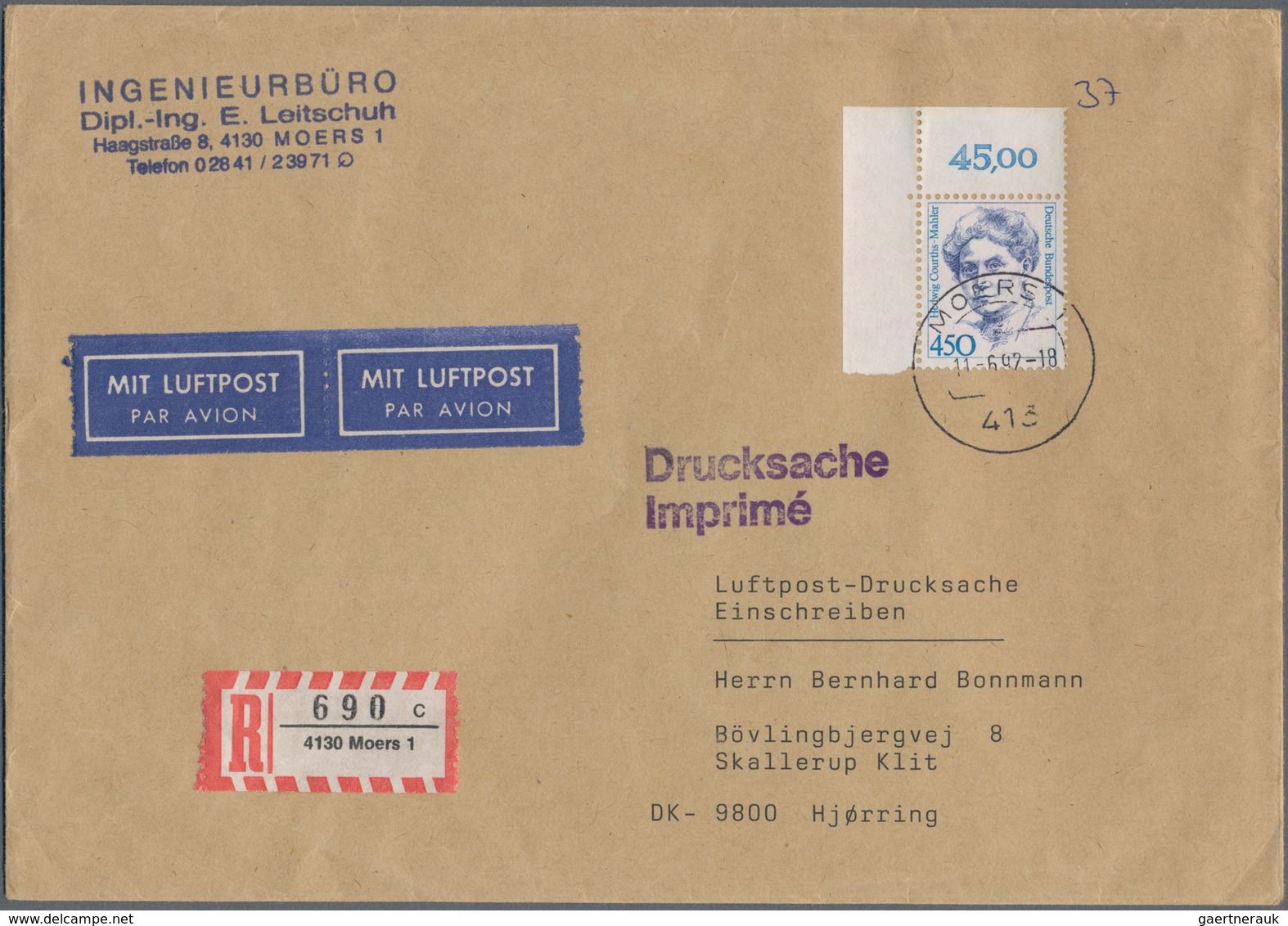 Bundesrepublik Deutschland: 1984/2004 (ca). Lot Von 350 Belegen Mit Briefen, Karten Und Marken Zu De - Sammlungen