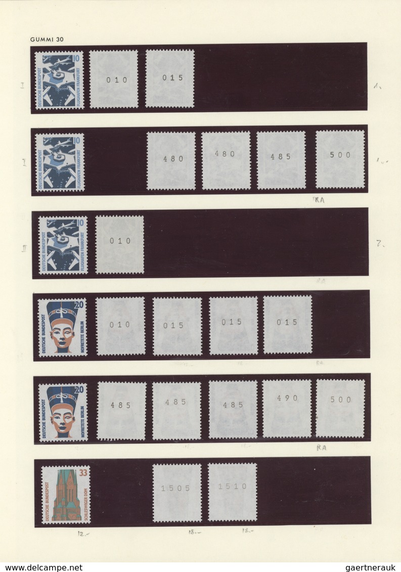 Bundesrepublik Deutschland: 1987/1998, Postfrische Spezialsammlung Der Dauerserien Sehenswürdigkeite - Collections