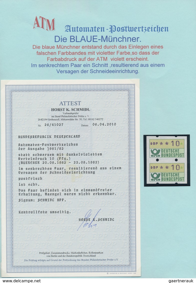 Bundesrepublik - Automatenmarken: 1981/2010 (ca.), Hauptwert Bund-ATM, Recht Guter Teil Berlin-ATM U - Automatenmarken [ATM]