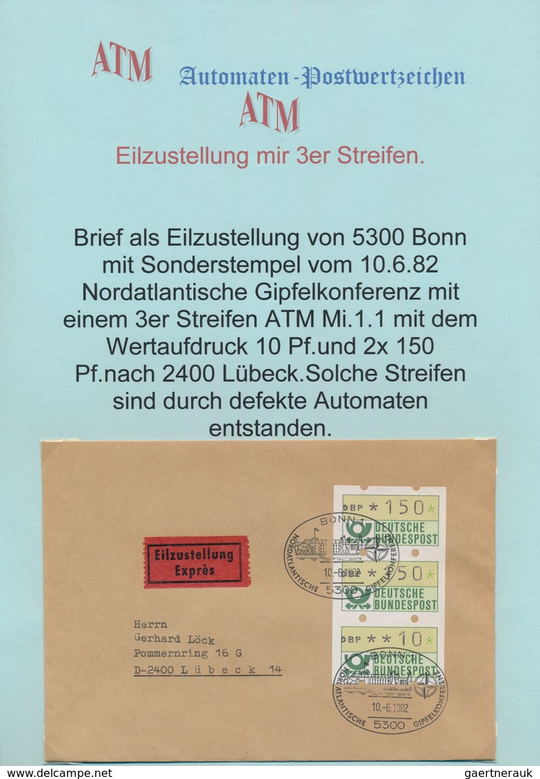 Bundesrepublik - Automatenmarken: 1981/2010 (ca.), Hauptwert Bund-ATM, Recht Guter Teil Berlin-ATM U - Machine Labels [ATM]