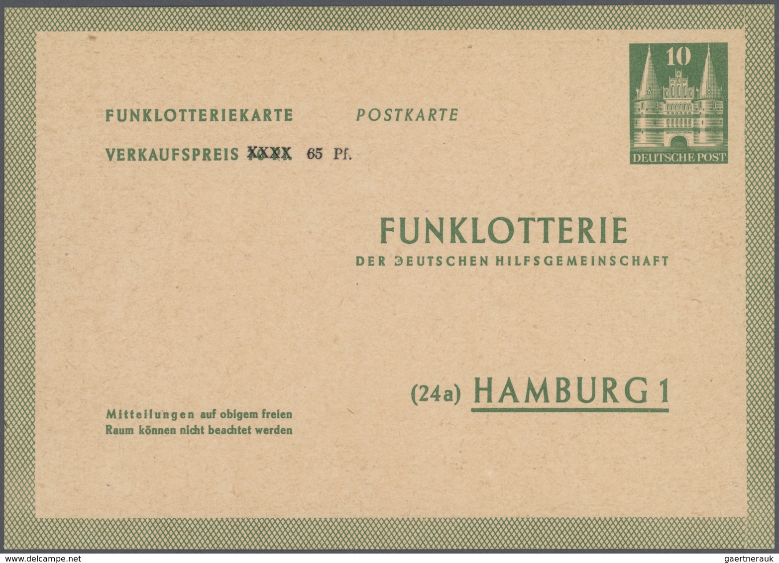 Bundesrepublik - Ganzsachen: 1948/1961. Mit Bizone. Sammlung Von 23 Postkarten Und LP-Faltbriefe. Da - Other & Unclassified