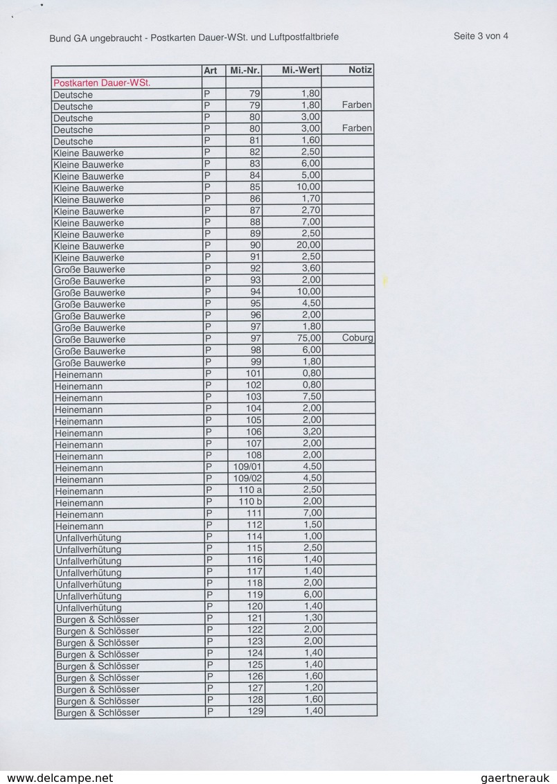 Bundesrepublik - Ganzsachen: 1948/2008, umfangreiche und gehaltvolle Sammlung von 454 nur versch. am