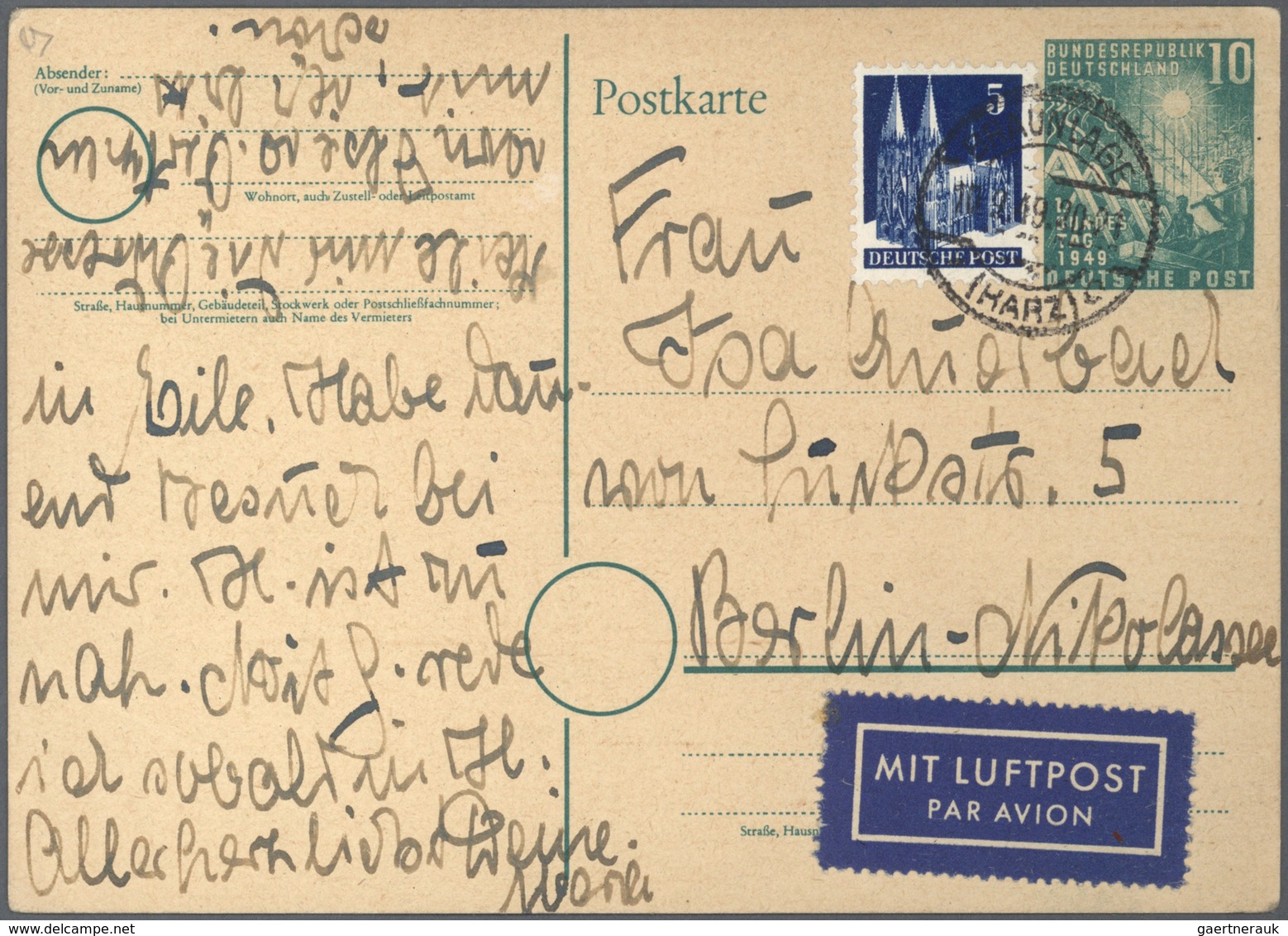 Bundesrepublik - Ganzsachen: 1948/2011. Umfangreiche Sammlung Mit Einigen Hundert Karten, Luftpostle - Sonstige & Ohne Zuordnung