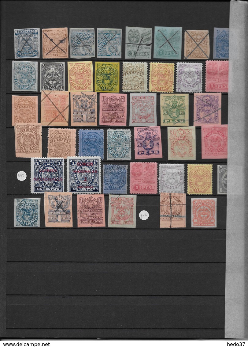 Colombie - Collection timbres anciens - Oblitérés/neufs * - B/TB - 10 scans