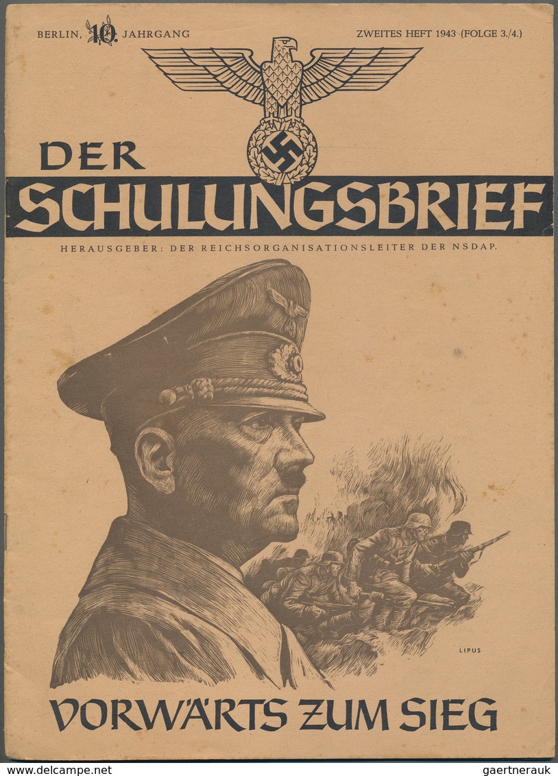 Literatur: 1940/1943, 15 Ausgaben "Der Schulungsbrief", Herausgeber Der Reihsorganisationsleiter Der - Other & Unclassified
