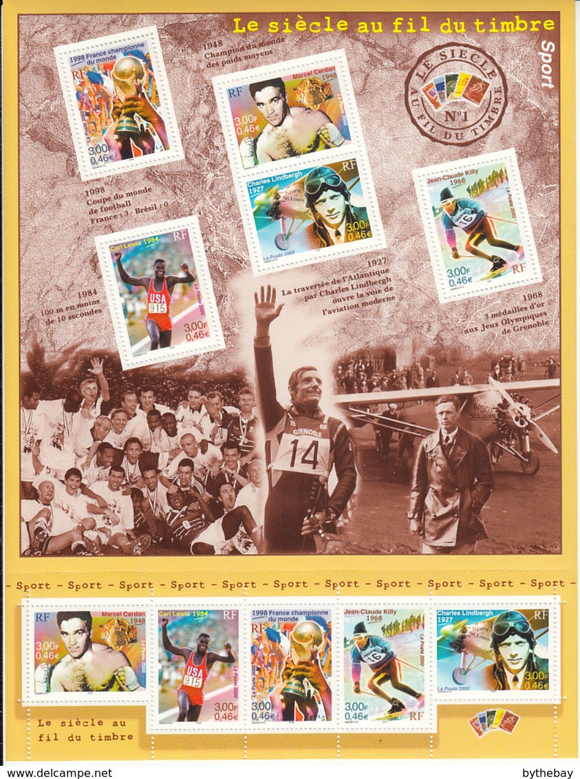 France 2000 MNH Sc #2769 Sheet 2 Each Sports Milestones In The 20th Century - Neufs