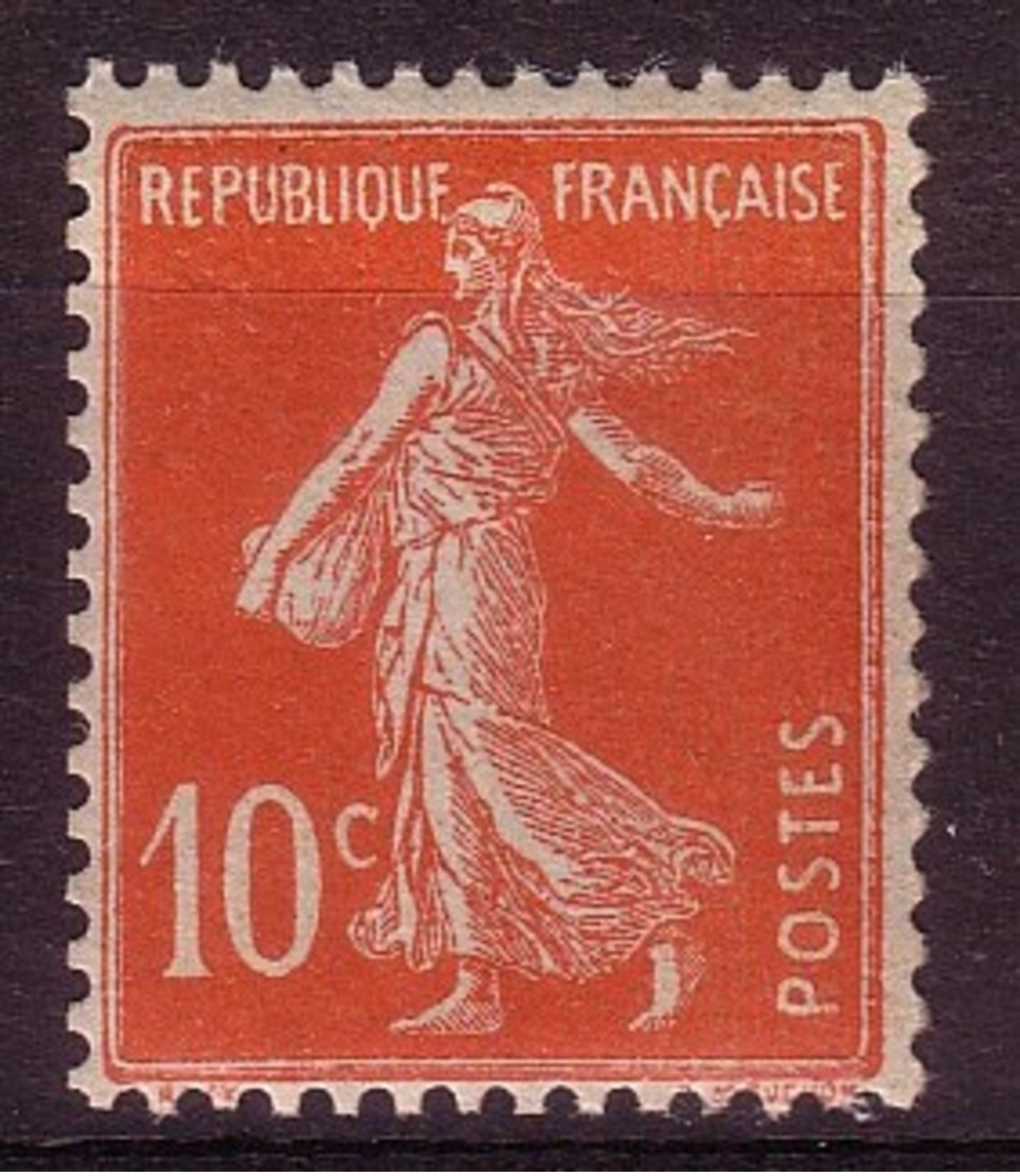 Type Semeuse Sans Sol 10 C Rouge YT N°138 NEUF** - Used Stamps