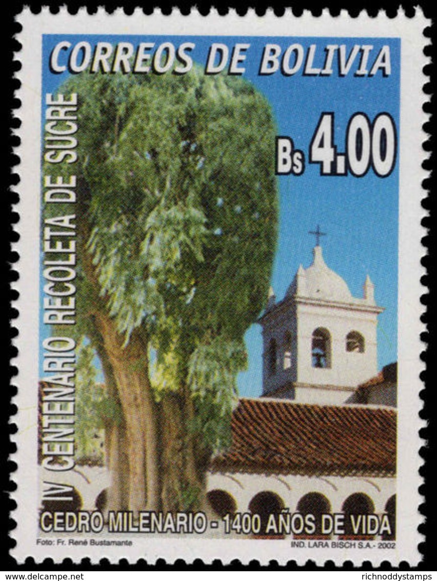 Bolivia 2002 Sucre Monastery Unmounted Mint. - Bolivia