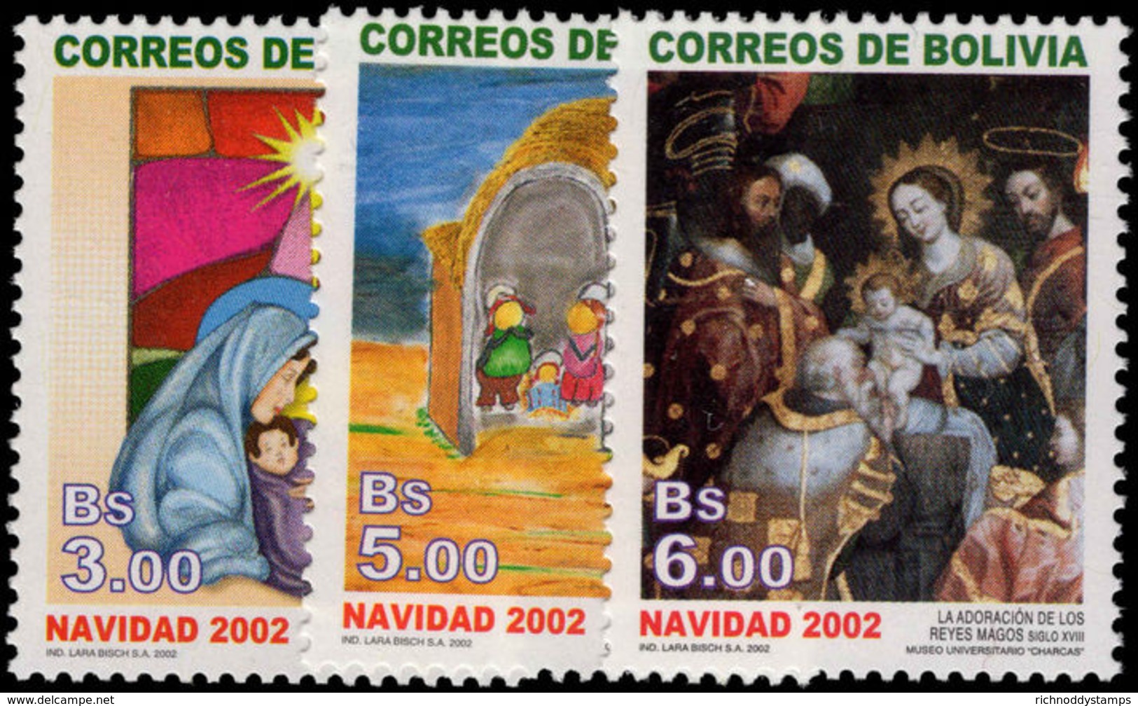 Bolivia 2002 Christmas Unmounted Mint. - Bolivia