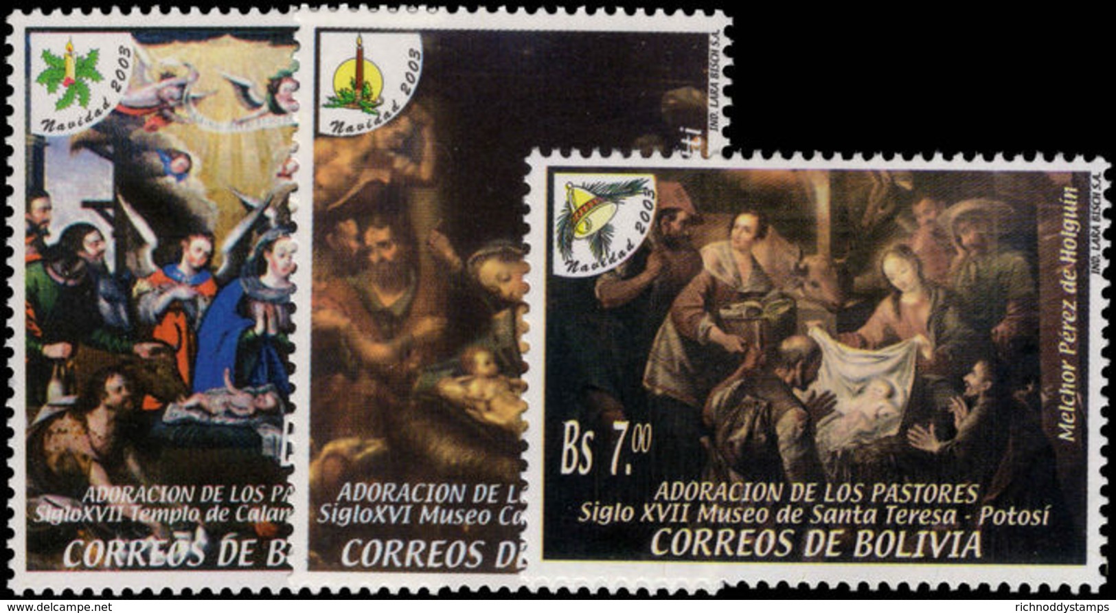 Bolivia 2003 Christmas Unmounted Mint. - Bolivia