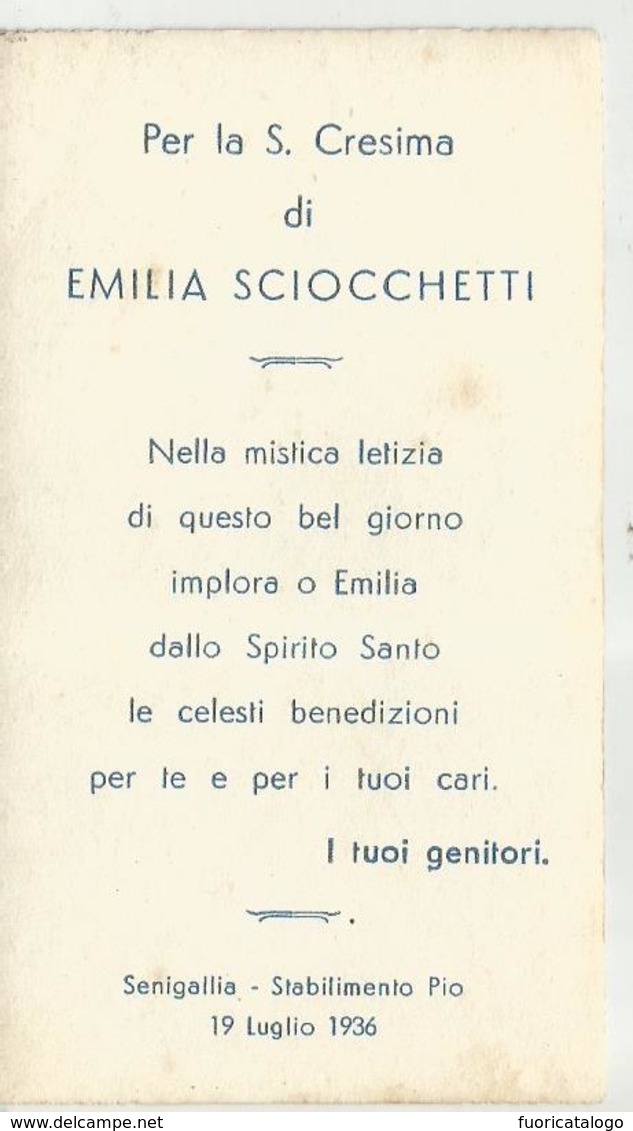 SANTINO SERIE STELLA 158 -CRESIMA -SENIGALLIA -STABILIMENTO PIO1936 - Santini