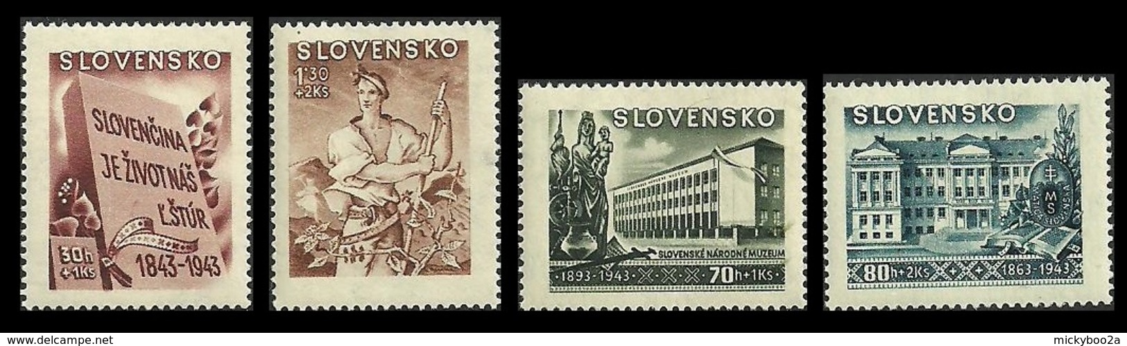 SLOVAKIA CZECHOSLOVAKIA 1943 CULTURE FUND AGRICULTURE STUDENT LANGUAGE SET MNH - Ungebraucht