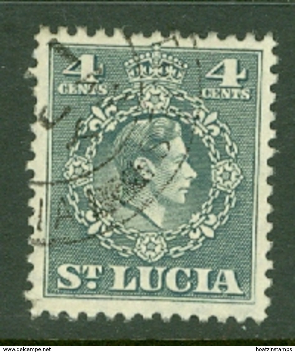 St Lucia: 1949/50   KGVI   SG149    4c      Used - Ste Lucie (...-1978)