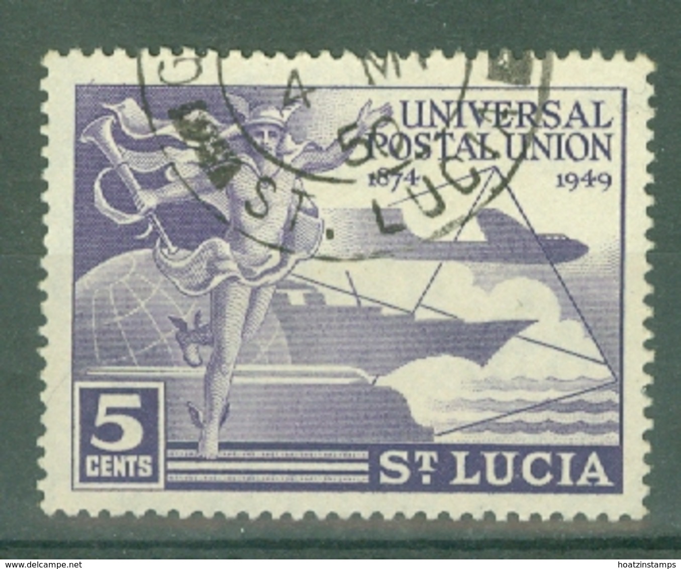 St Lucia: 1949   U.P.U.   SG160   5c   Used - St.Lucia (...-1978)