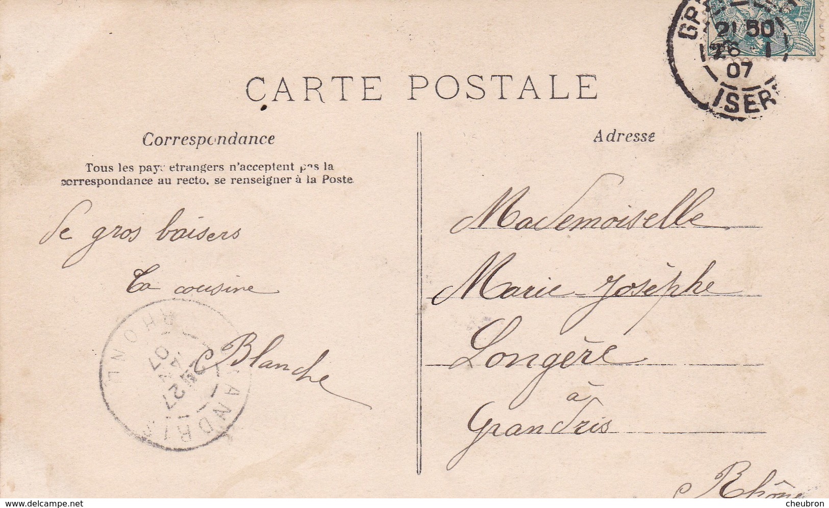 CARTE FANTAISIE. CPA. SERIE DE 4 CARTES. " LE CHAR ÉTRANGE "  ANNEE 1907 - Collections, Lots & Séries