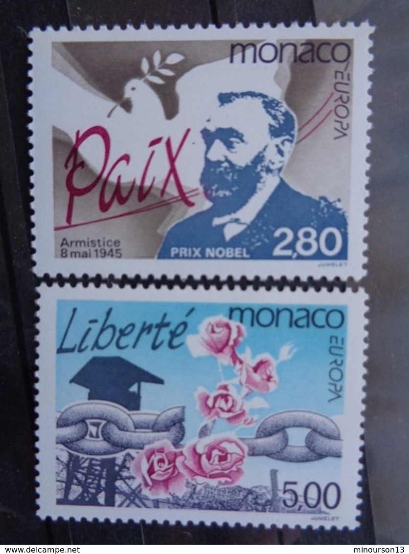 MONACO 1995  Y&T N° 1987 & 1988 ** - PAIX ET LIBERTE - Unused Stamps
