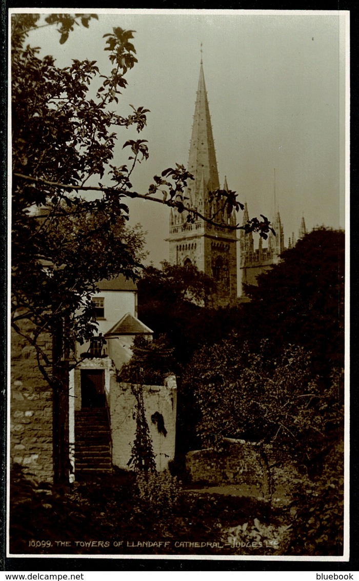 Ref 1269 - Judges Real Photo Postcard - The Towers Of Llandaff Cathedral - Glamorgan Wales - Glamorgan