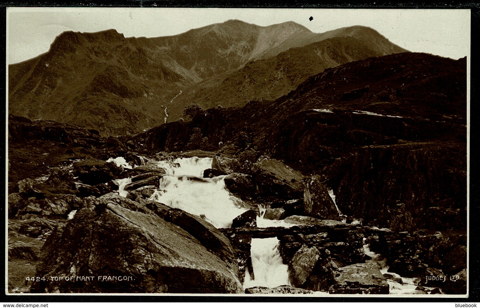 Ref 1269 - 1921 Judges Real Photo Postcard - Top Of Nant Francon - Caernarvonshire Wales - Caernarvonshire