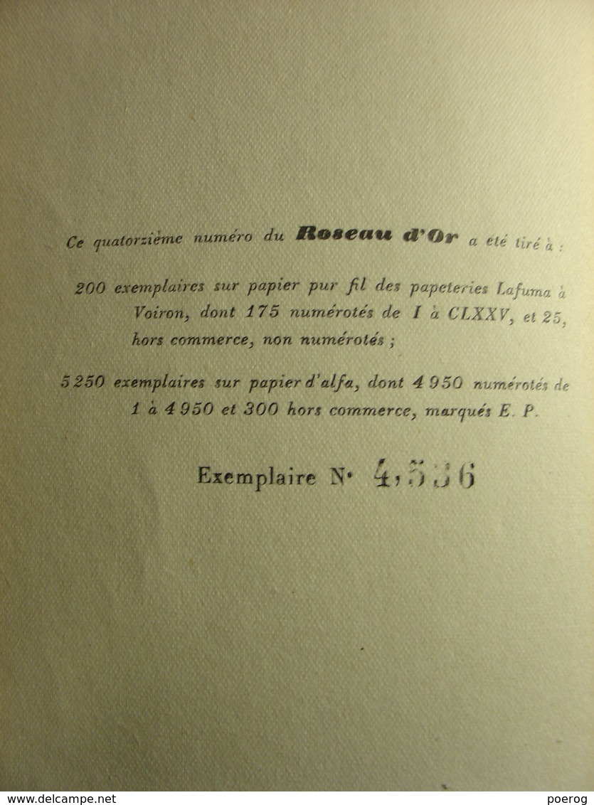 LE ROSEAU D'OR OEUVRES ET CHRONIQUES N°14 - 1927 - PLON - FRONTIERES DE LA POESIE JACQUES MARITAIN - COCTEAU MAX JACOB - Autres & Non Classés