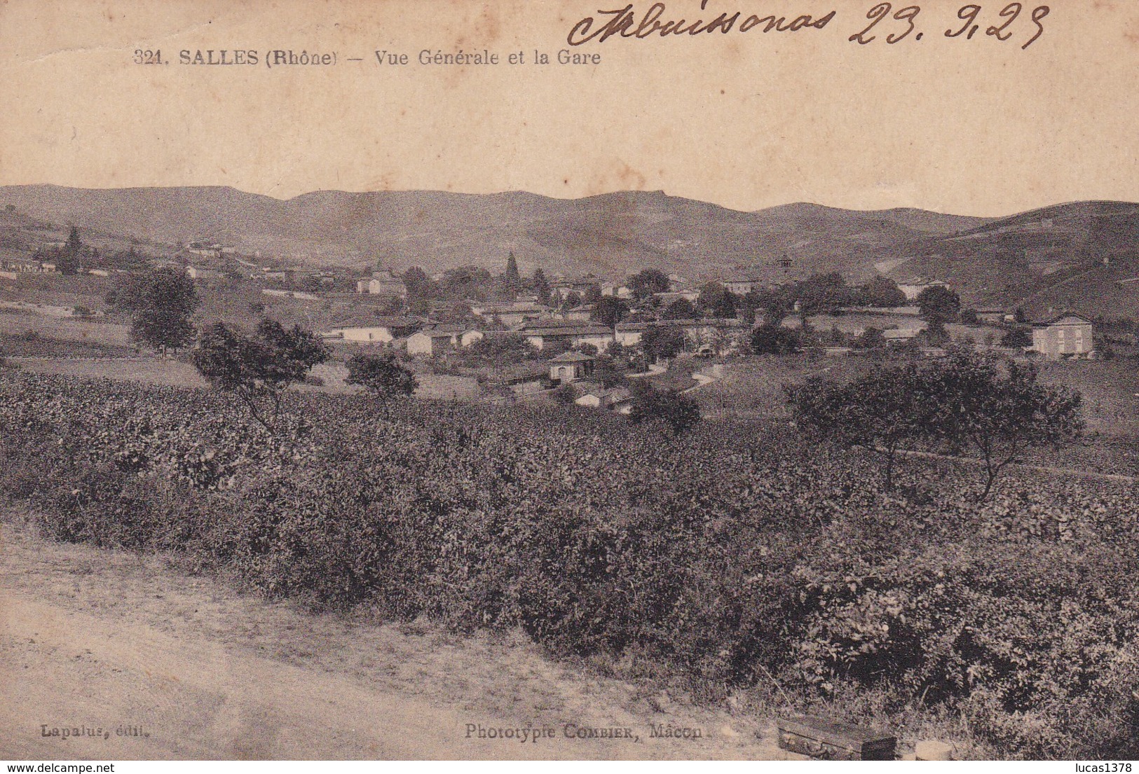 69 / SALLES / VUE GENERALE ET LA GARE / RARE - Altri & Non Classificati