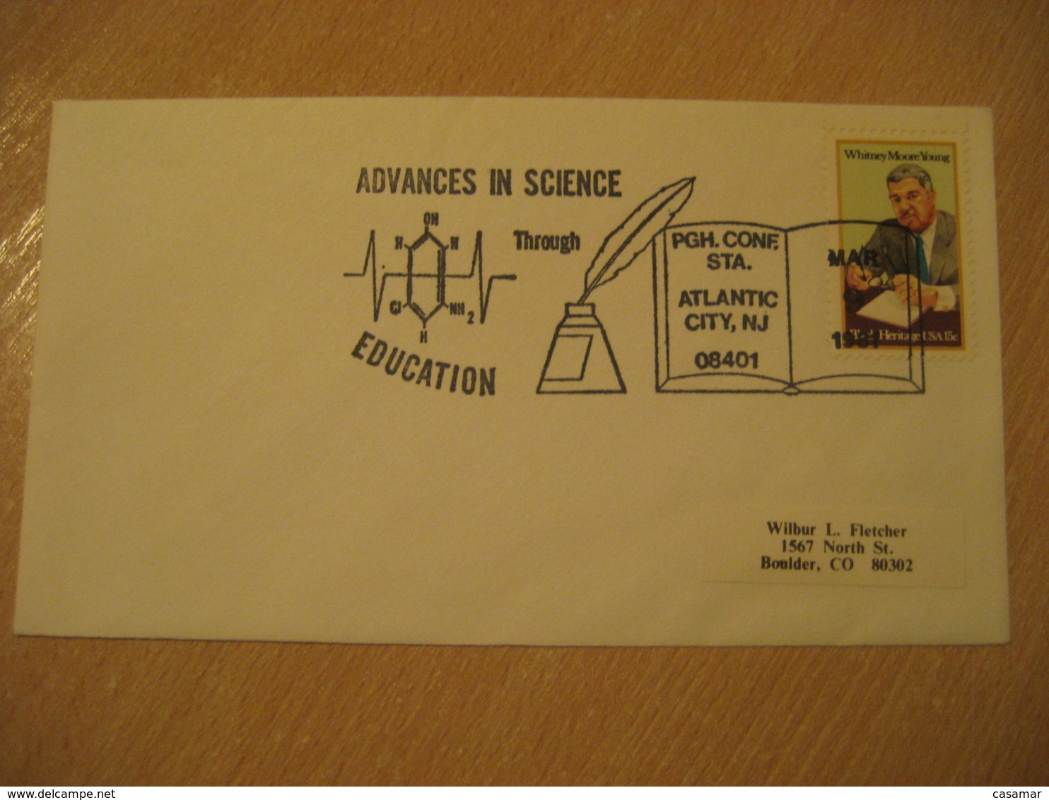 ATLANTIC CITY 1981 Advances In Science Education Cancel Cover USA Chemistry Chemical Chimie Science - Química