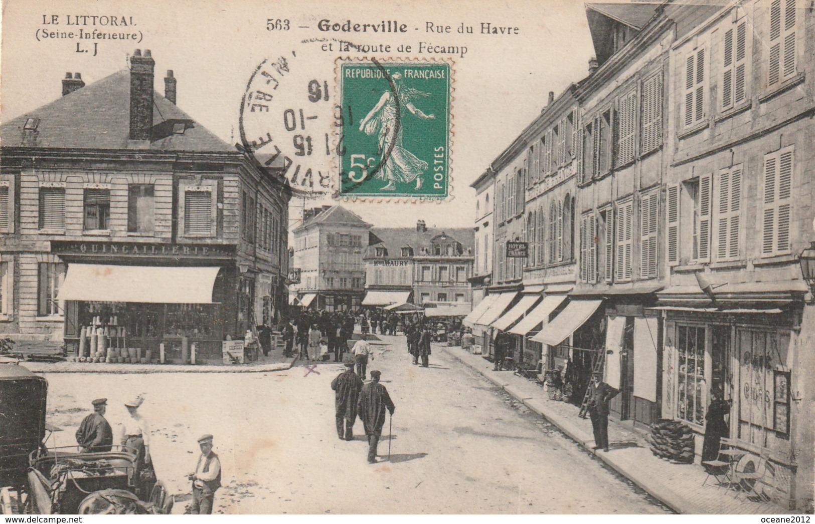 76 Goderville. Rue Du Havre Et Route De Fecamp - Goderville