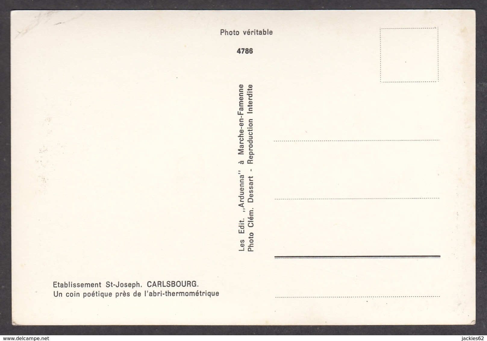 97704/ CARLSBOURG, Etablissement Saint-Joseph, Un Coin Poétique Près De L'abri-thermométrique - Paliseul