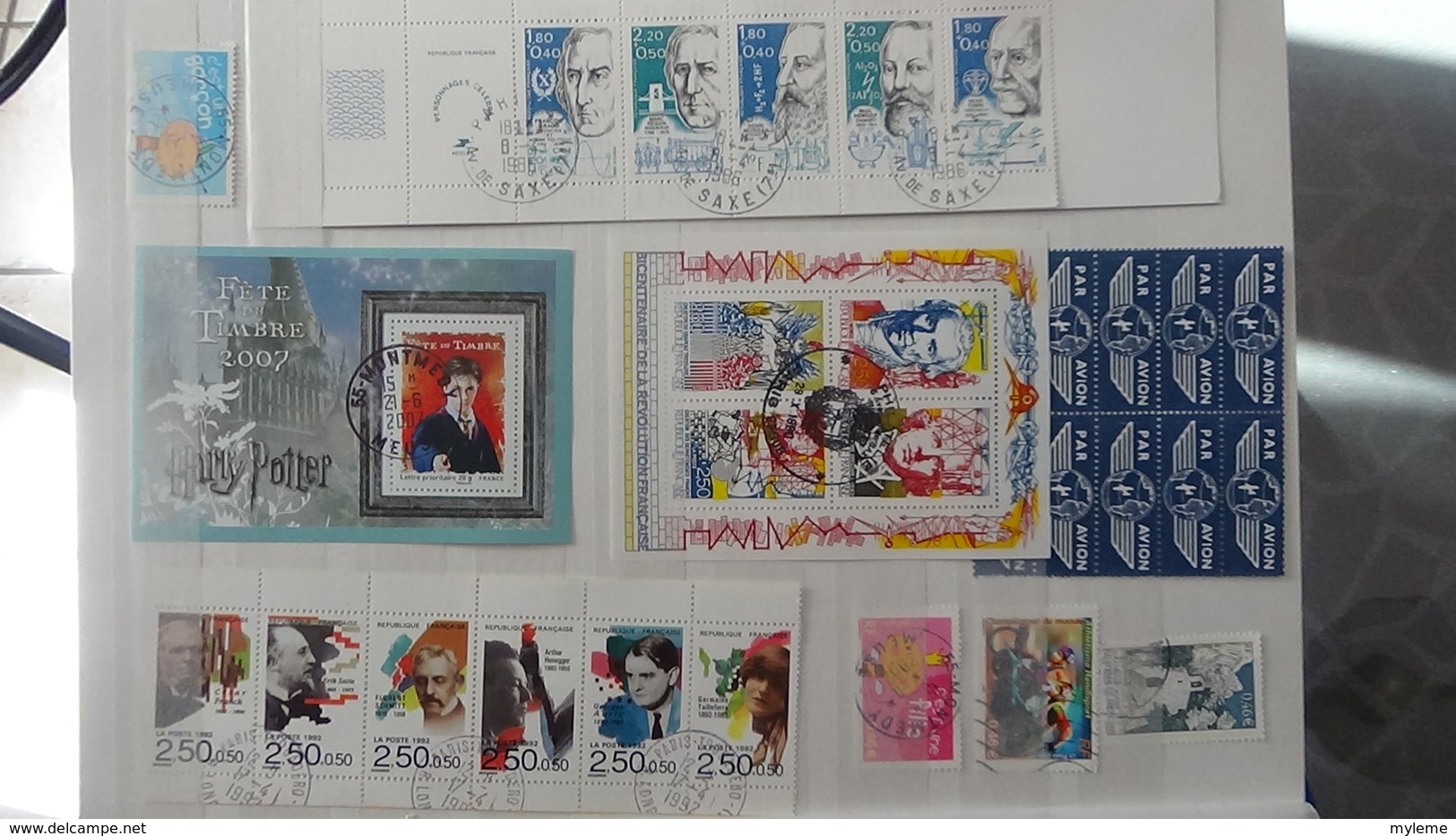 Album avec timbres et blocs oblitérés de France années 2000 à 2015 avec belles oblitérations  !!!