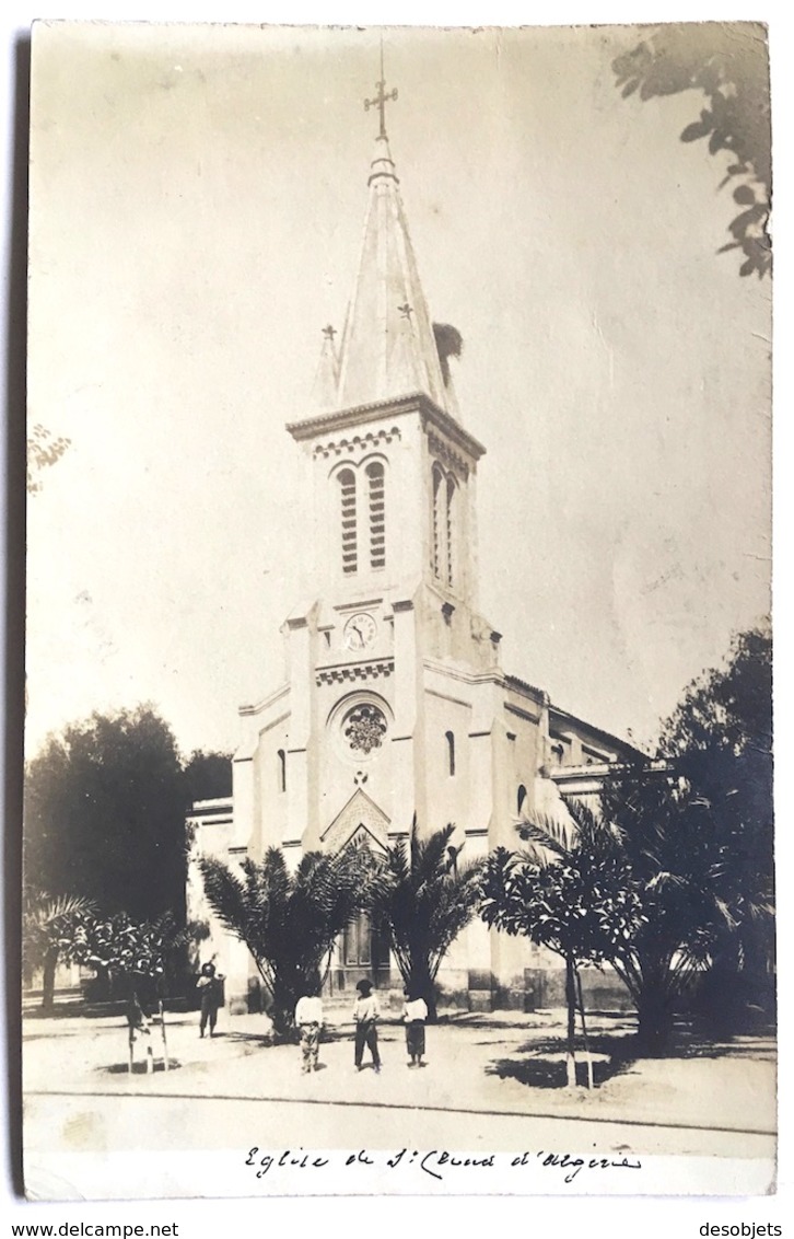 Eglise De St. Cloud D'Algérie . Carte Photo. - Oran