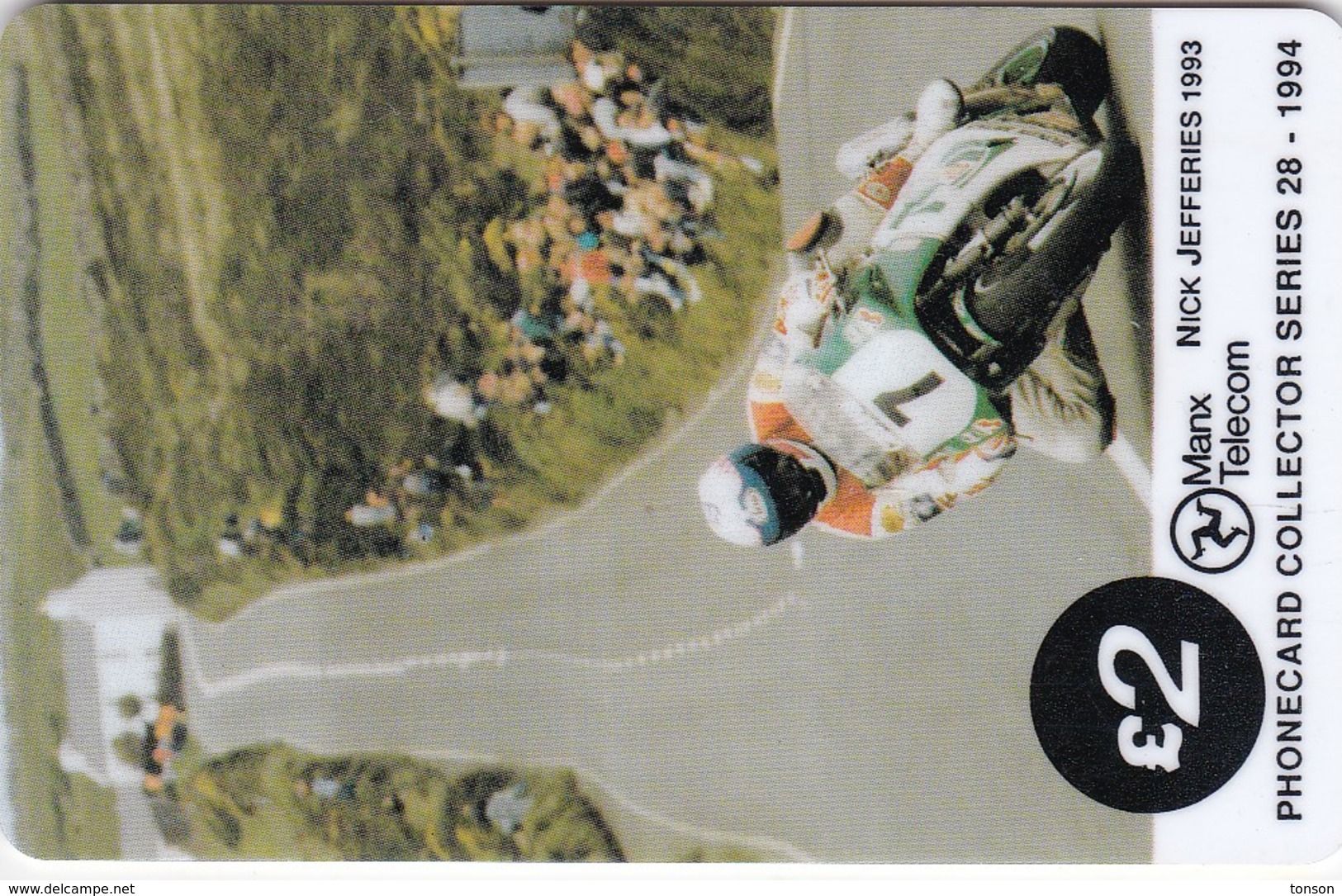 Isle Of Man, MAN 077, TT Racers 1994,  Nick Jefferies, 2 Scans. - Man (Ile De)