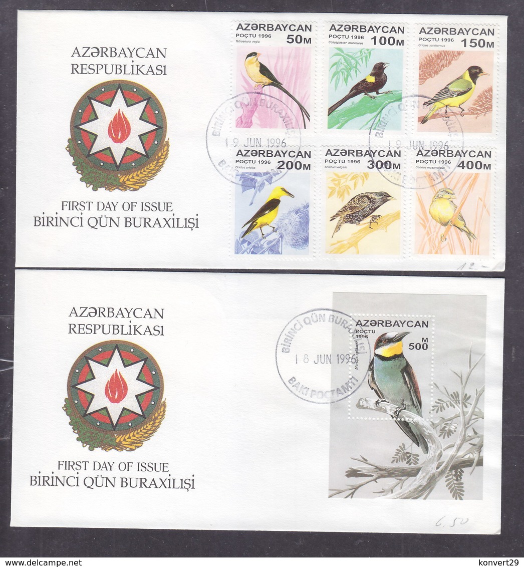 Azerbaïjan 1996 Birds FDC - Azerbaijan