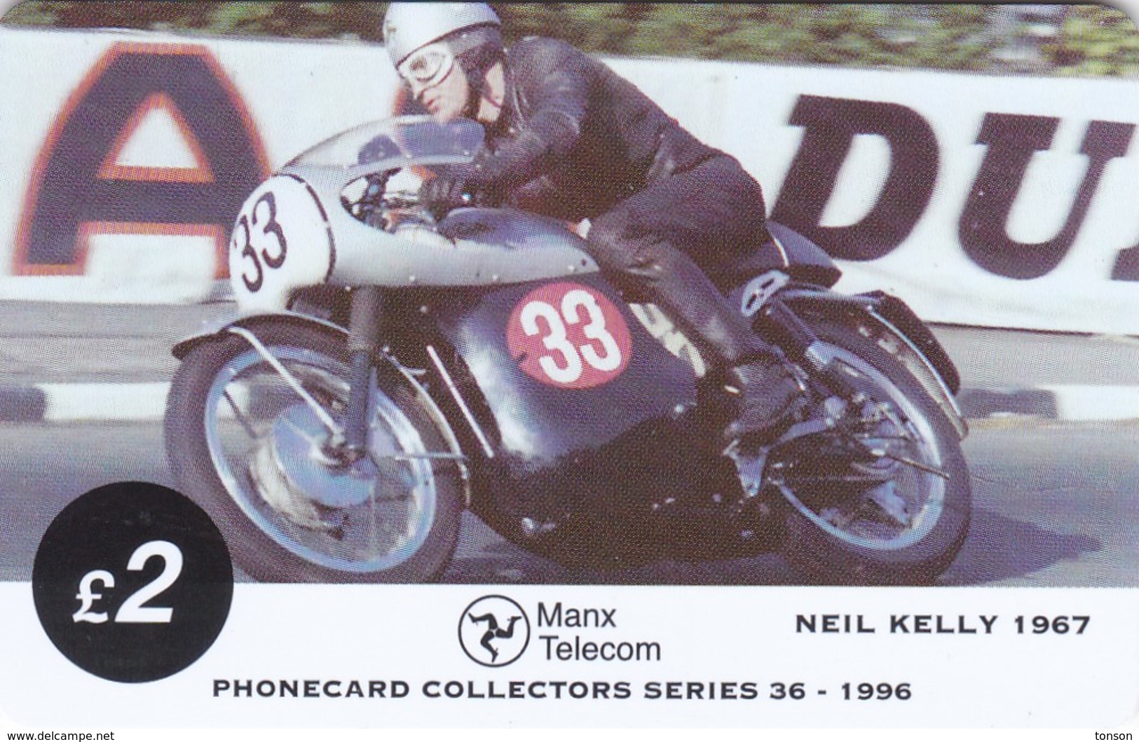 Isle Of Man, MAN 109, TT Racers 1996, Neil Kelly, 2 Scans .  Mint ? - Man (Isle Of)